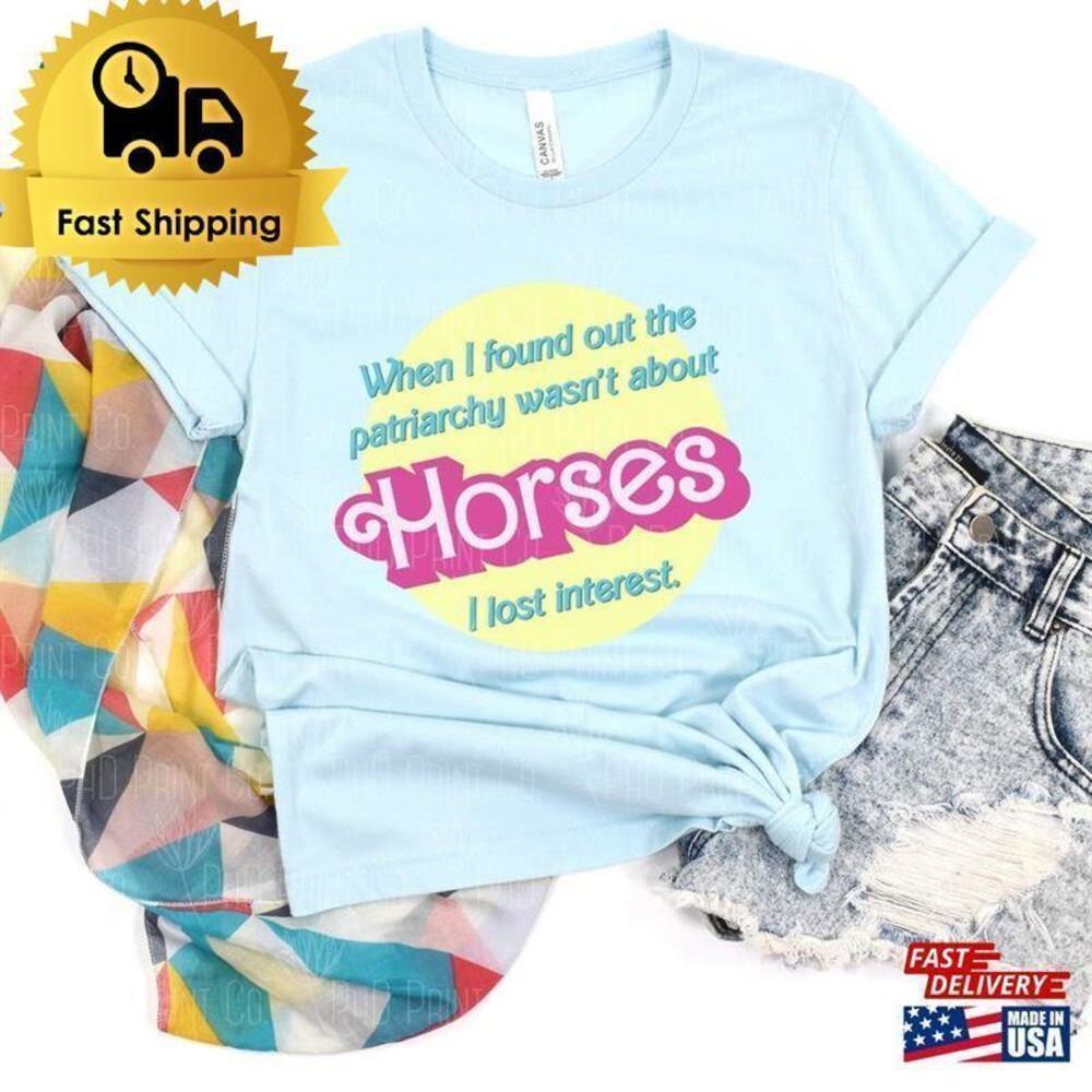 Patriarchy Horses Barbi Movie Horse Retro Cartoon Graphic Unisex T-Shirt